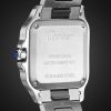Santos de Cartier Small 34.5mm Stainless Steel Interchangeable and Leather Watch, Ref. No. WSSA0082 - BK