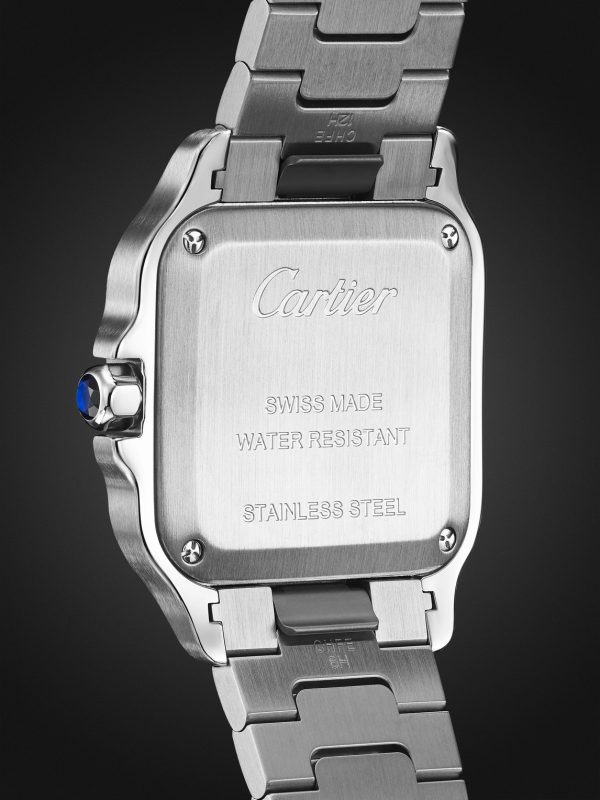 Santos de Cartier Small 34.5mm Stainless Steel Interchangeable and Leather Watch, Ref. No. WSSA0082 - BK