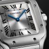 Santos de Cartier Small 34.5mm Stainless Steel Interchangeable and Leather Watch, Ref. No. WSSA0082 - CU