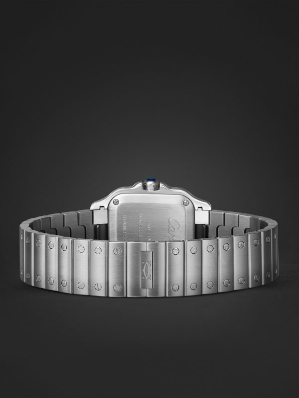 Santos de Cartier Small 34.5mm Stainless Steel Interchangeable and Leather Watch, Ref. No. WSSA0082 - E2
