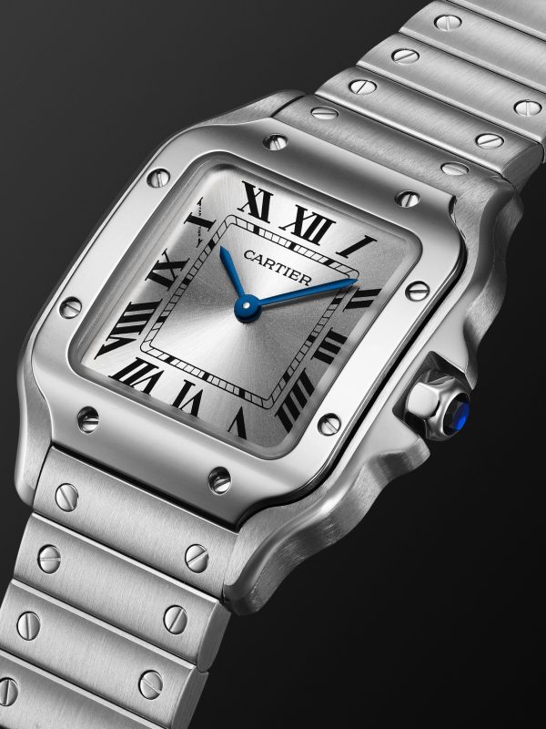 Santos de Cartier Small 34.5mm Stainless Steel Interchangeable and Leather Watch, Ref. No. WSSA0082 - FR
