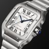 Santos Automatic Medium 35.1mm Stainless Steel Interchangeable Leather Watch, Ref. No. WSSA0029 - FR Santos Automatic Medium 35.1mm Stainless Steel Interchangeable Leather Watch, Ref. No. WSSA0029 - FR