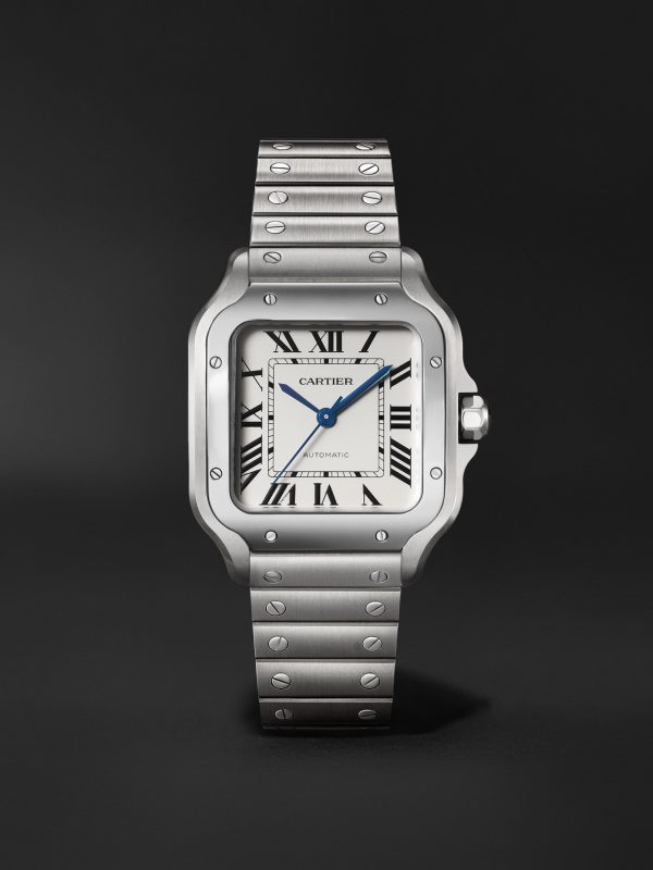 Santos Automatic Medium 35.1mm Stainless Steel Interchangeable Leather Watch, Ref. No. WSSA0029 Santos Automatic Medium 35.1mm Stainless Steel Interchangeable Leather Watch, Ref. No. WSSA0029