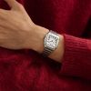 Santos Automatic Medium 35.1mm Stainless Steel Interchangeable Leather Watch, Ref. No. WSSA0029 - OU Santos Automatic Medium 35.1mm Stainless Steel Interchangeable Leather Watch, Ref. No. WSSA0029 - OU