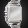 Santos de Cartier Medium Automatic 35.1mm Interchangeable 18-Karat Gold, Stainless Steel and Leather Watch, Ref. No. W2SA0016 - BK Santos de Cartier Medium Automatic 35.1mm Interchangeable 18-Karat Gold, Stainless Steel and Leather Watch, Ref. No. W2SA0016 - BK