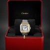 Santos de Cartier Medium Automatic 35.1mm Interchangeable 18-Karat Gold, Stainless Steel and Leather Watch, Ref. No. W2SA0016 - E3 Santos de Cartier Medium Automatic 35.1mm Interchangeable 18-Karat Gold, Stainless Steel and Leather Watch, Ref. No. W2SA0016 - E3