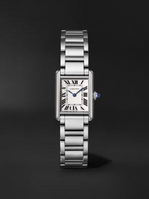 Tank Must de Cartier Small SolarBeat™ 29.5mm Stainless Steel Watch, Ref. No. WSTA0121