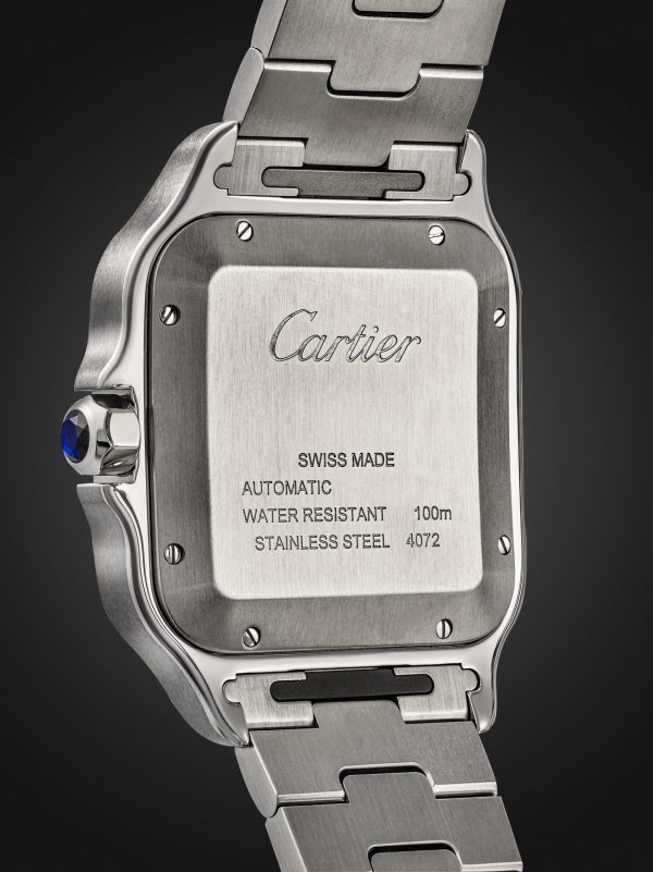Santos de Cartier Large Automatic 39.8mm Interchangeable Stainless Steel and Alligator Watch, Ref. No. WSSA0062 - BK Santos de Cartier Large Automatic 39.8mm Interchangeable Stainless Steel and Alligator Watch, Ref. No. WSSA0062 - BK
