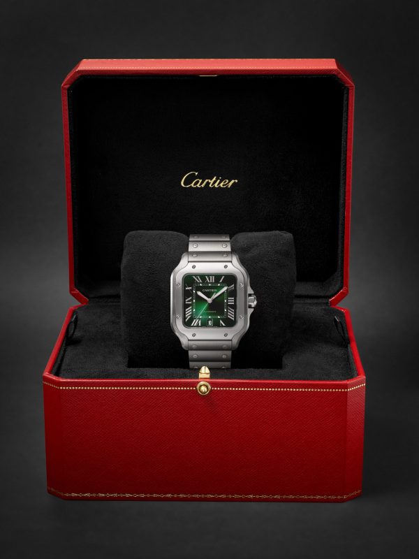 Santos de Cartier Large Automatic 39.8mm Interchangeable Stainless Steel and Alligator Watch, Ref. No. WSSA0062 - E3 Santos de Cartier Large Automatic 39.8mm Interchangeable Stainless Steel and Alligator Watch, Ref. No. WSSA0062 - E3