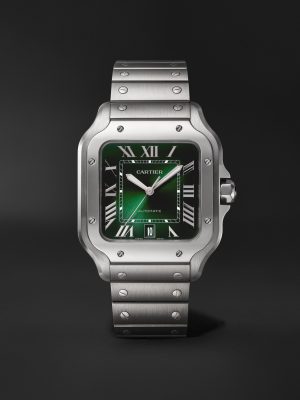 Santos de Cartier Large Automatic 39.8mm Interchangeable Stainless Steel and Alligator Watch, Ref. No. WSSA0062 Santos de Cartier Large Automatic 39.8mm Interchangeable Stainless Steel and Alligator Watch, Ref. No. WSSA0062