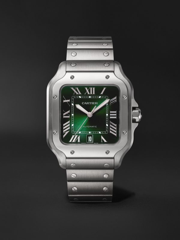 Santos de Cartier Large Automatic 39.8mm Interchangeable Stainless Steel and Alligator Watch, Ref. No. WSSA0062 Santos de Cartier Large Automatic 39.8mm Interchangeable Stainless Steel and Alligator Watch, Ref. No. WSSA0062