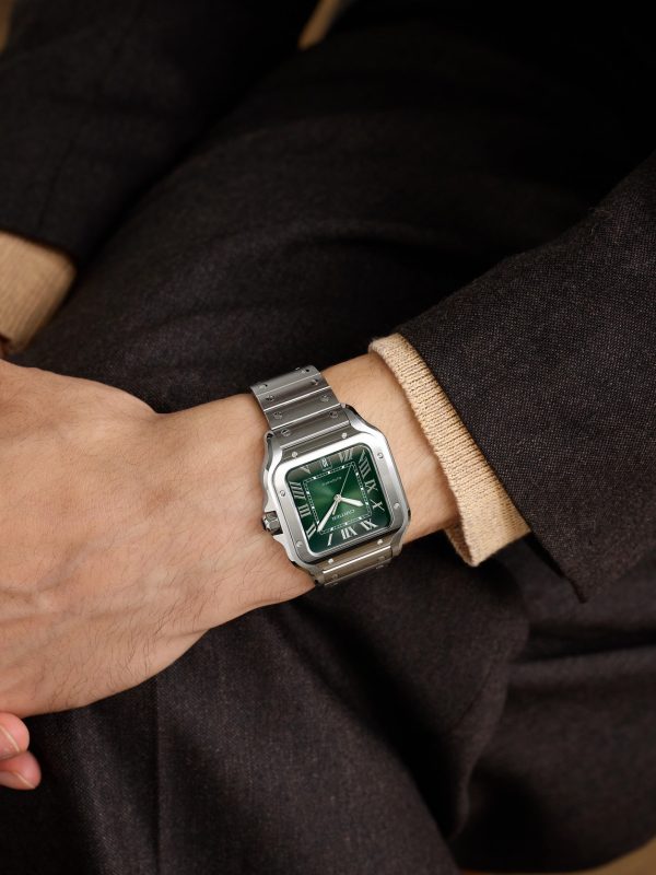 Santos de Cartier Large Automatic 39.8mm Interchangeable Stainless Steel and Alligator Watch, Ref. No. WSSA0062 - OU Santos de Cartier Large Automatic 39.8mm Interchangeable Stainless Steel and Alligator Watch, Ref. No. WSSA0062 - OU