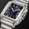 Santos de Cartier Automatic 35.1mm Interchangeable Stainless Steel and Alligator Watch, Ref. No. WSSA0063 - FR