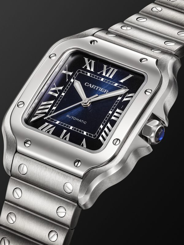 Santos de Cartier Automatic 35.1mm Interchangeable Stainless Steel and Alligator Watch, Ref. No. WSSA0063 - FR