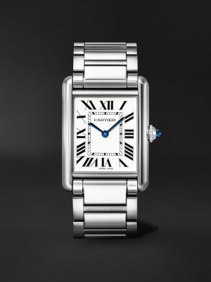 Tank Must Large 33.7mm Stainless Steel Watch, Ref. No. WSTA0106