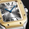 Santos de Cartier Small 34.5mm Interchangeable Stainless Steel, 18-Karat Gold and Leather Watch, Ref. No. W2SA0033 - CU Santos de Cartier Small 34.5mm Interchangeable Stainless Steel, 18-Karat Gold and Leather Watch, Ref. No. W2SA0033 - CU