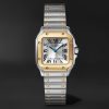 Santos de Cartier Small 34.5mm Interchangeable Stainless Steel, 18-Karat Gold and Leather Watch, Ref. No. W2SA0033 Santos de Cartier Small 34.5mm Interchangeable Stainless Steel, 18-Karat Gold and Leather Watch, Ref. No. W2SA0033