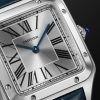 Santos-Dumont Small 38mm Stainless Steel and Alligator Watch, Ref. No. WSSA0086 - CU