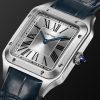 Santos-Dumont Small 38mm Stainless Steel and Alligator Watch, Ref. No. WSSA0086 - FR