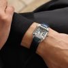 Santos-Dumont Small 38mm Stainless Steel and Alligator Watch, Ref. No. WSSA0086 - OU