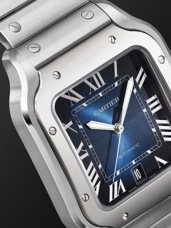 Santos de Cartier Automatic 39.8mm Interchangeable Steel and Alligator Watch, Ref. No. WSSA0071 - CU Santos de Cartier Automatic 39.8mm Interchangeable Steel and Alligator Watch, Ref. No. WSSA0071 - CU