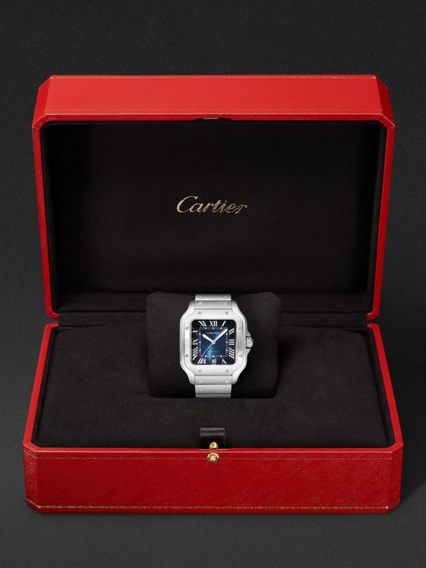 Santos de Cartier Automatic 39.8mm Interchangeable Steel and Alligator Watch, Ref. No. WSSA0071 - E3 Santos de Cartier Automatic 39.8mm Interchangeable Steel and Alligator Watch, Ref. No. WSSA0071 - E3