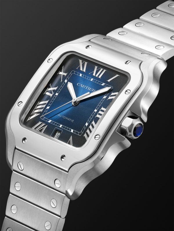 Santos de Cartier Automatic 39.8mm Interchangeable Steel and Alligator Watch, Ref. No. WSSA0071 - FR Santos de Cartier Automatic 39.8mm Interchangeable Steel and Alligator Watch, Ref. No. WSSA0071 - FR