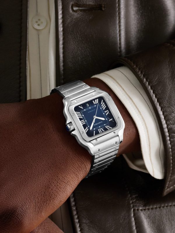 Santos de Cartier Automatic 39.8mm Interchangeable Steel and Alligator Watch, Ref. No. WSSA0071 - OU Santos de Cartier Automatic 39.8mm Interchangeable Steel and Alligator Watch, Ref. No. WSSA0071 - OU