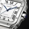 Santos Large Automatic 39.8mm Interchangeable Stainless Steel and Leather Watch, Ref. No. WSSA0018 - CU Santos Large Automatic 39.8mm Interchangeable Stainless Steel and Leather Watch, Ref. No. WSSA0018 - CU