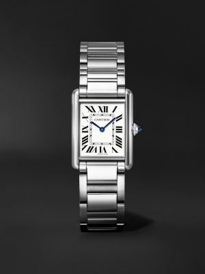 Tank Must de Cartier Large SolarBeat™ 33.7mm Stainless Steel Watch, Ref. No. WSTA0122
