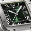 Santos Automatic Medium 41.9mm Interchangeable Stainless Steel and Alligator Watch, Ref. No. WSSA0061 - CU