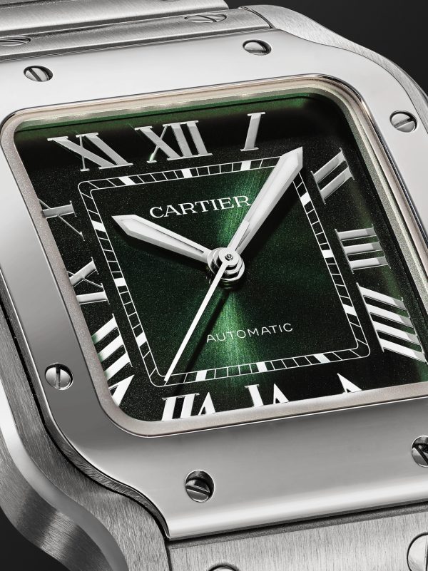 Santos Automatic Medium 41.9mm Interchangeable Stainless Steel and Alligator Watch, Ref. No. WSSA0061 - CU