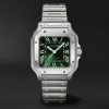 Santos Automatic Medium 41.9mm Interchangeable Stainless Steel and Alligator Watch, Ref. No. WSSA0061