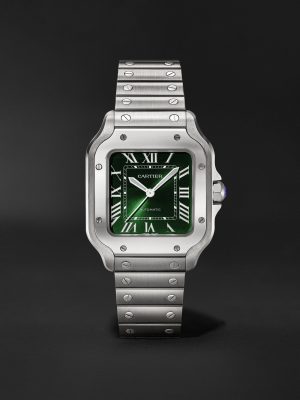Santos Automatic Medium 41.9mm Interchangeable Stainless Steel and Alligator Watch, Ref. No. WSSA0061 Santos Automatic Medium 41.9mm Interchangeable Stainless Steel and Alligator Watch, Ref. No. WSSA0061