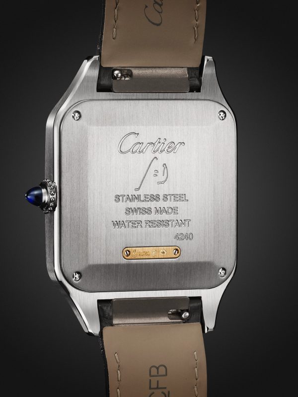 Santos-Dumont Large 43.5mm 18-Karat Gold, Stainless Steel and Alligator Watch, Ref. No. W2SA0036 - BK Santos-Dumont Large 43.5mm 18-Karat Gold, Stainless Steel and Alligator Watch, Ref. No. W2SA0036 - BK