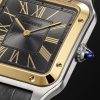 Santos-Dumont Large 43.5mm 18-Karat Gold, Stainless Steel and Alligator Watch, Ref. No. W2SA0036 - CU Santos-Dumont Large 43.5mm 18-Karat Gold, Stainless Steel and Alligator Watch, Ref. No. W2SA0036 - CU