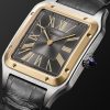 Santos-Dumont Large 43.5mm 18-Karat Gold, Stainless Steel and Alligator Watch, Ref. No. W2SA0036 - FR Santos-Dumont Large 43.5mm 18-Karat Gold, Stainless Steel and Alligator Watch, Ref. No. W2SA0036 - FR