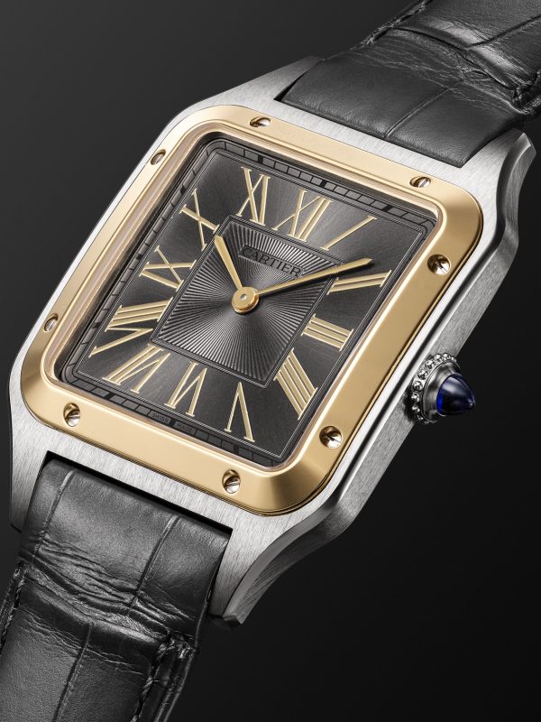 Santos-Dumont Large 43.5mm 18-Karat Gold, Stainless Steel and Alligator Watch, Ref. No. W2SA0036 - FR Santos-Dumont Large 43.5mm 18-Karat Gold, Stainless Steel and Alligator Watch, Ref. No. W2SA0036 - FR