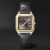 Santos-Dumont Large 43.5mm 18-Karat Gold, Stainless Steel and Alligator Watch, Ref. No. W2SA0036 Santos-Dumont Large 43.5mm 18-Karat Gold, Stainless Steel and Alligator Watch, Ref. No. W2SA0036