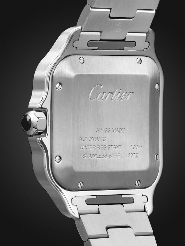 Santos de Cartier Automatic 39.8mm Interchangeable Steel and Rubber Watch, Ref. No. WSSA0037 - BK Santos de Cartier Automatic 39.8mm Interchangeable Steel and Rubber Watch, Ref. No. WSSA0037 - BK