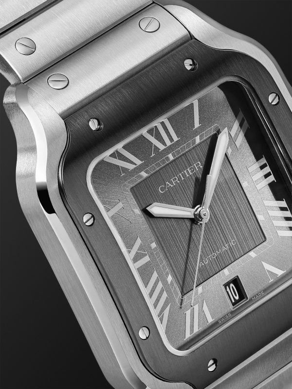 Santos de Cartier Automatic 39.8mm Interchangeable Steel and Rubber Watch, Ref. No. WSSA0037 - CU Santos de Cartier Automatic 39.8mm Interchangeable Steel and Rubber Watch, Ref. No. WSSA0037 - CU