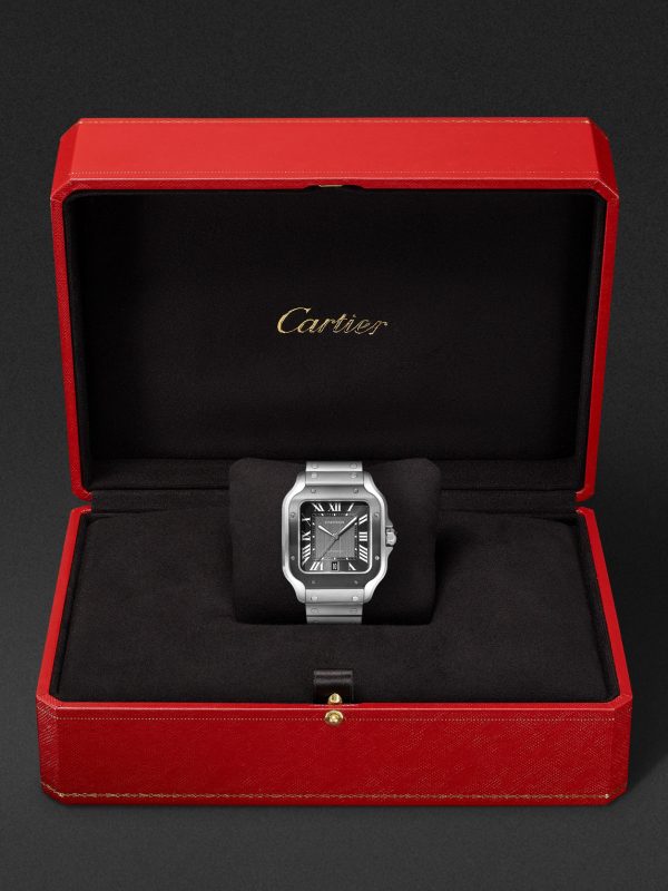 Santos de Cartier Automatic 39.8mm Interchangeable Steel and Rubber Watch, Ref. No. WSSA0037 - E3 Santos de Cartier Automatic 39.8mm Interchangeable Steel and Rubber Watch, Ref. No. WSSA0037 - E3