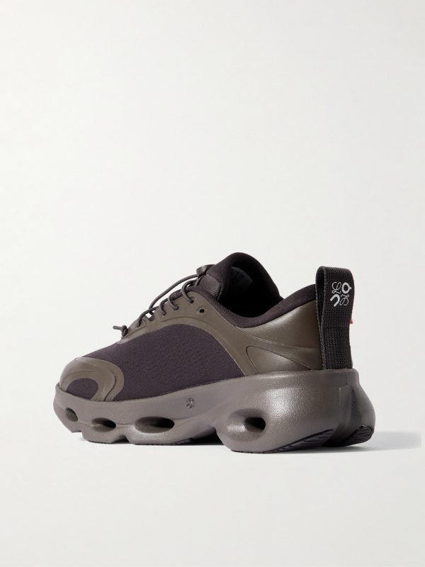 + On 8 Cloudsolo Rubber-Trimmed Mesh Sneakers - BK + On 8 Cloudsolo Rubber-Trimmed Mesh Sneakers - BK