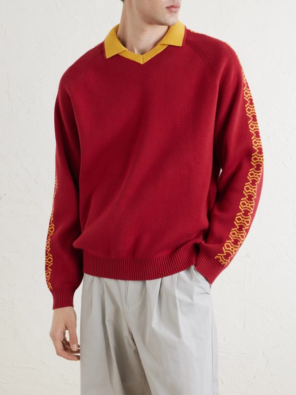 Ribbed Cotton Polo Sweater - FR Ribbed Cotton Polo Sweater - FR