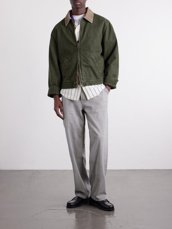 Corduroy-Trimmed Denim Jacket - OU Corduroy-Trimmed Denim Jacket - OU