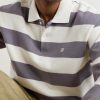 Striped Cotton-Jersey Polo Sweater - CU Striped Cotton-Jersey Polo Sweater - CU