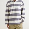 Striped Cotton-Jersey Polo Sweater - FR Striped Cotton-Jersey Polo Sweater - FR