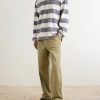 Striped Cotton-Jersey Polo Sweater - OU Striped Cotton-Jersey Polo Sweater - OU