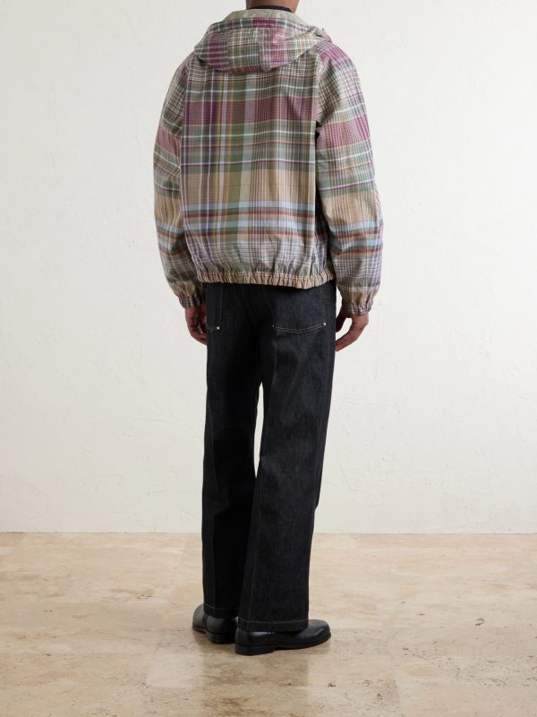 Reversible Checked Shell Windbreaker Jacket - BK Reversible Checked Shell Windbreaker Jacket - BK