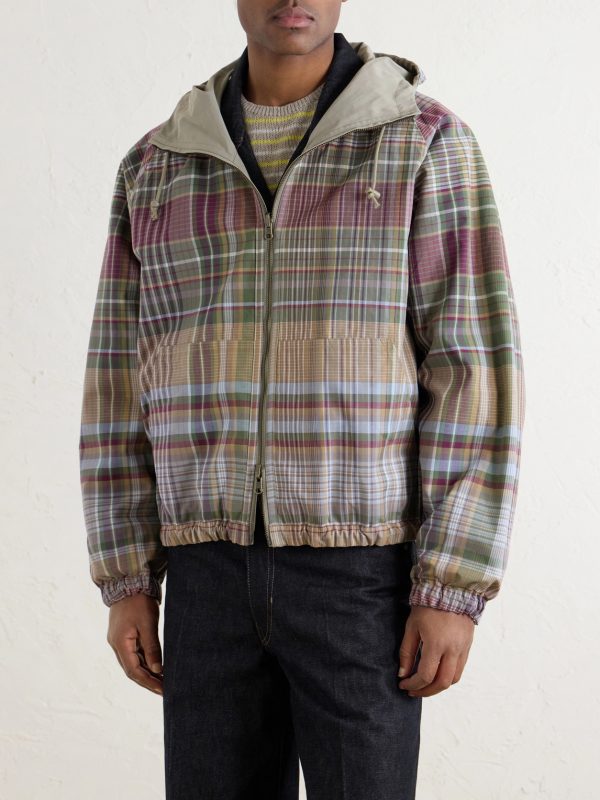 Reversible Checked Shell Windbreaker Jacket - FR Reversible Checked Shell Windbreaker Jacket - FR